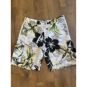 Surf Mentality Men's Elastic Waist Swim Trunks Size Small